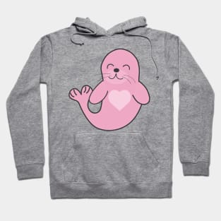 Cute Pink Seal Hoodie